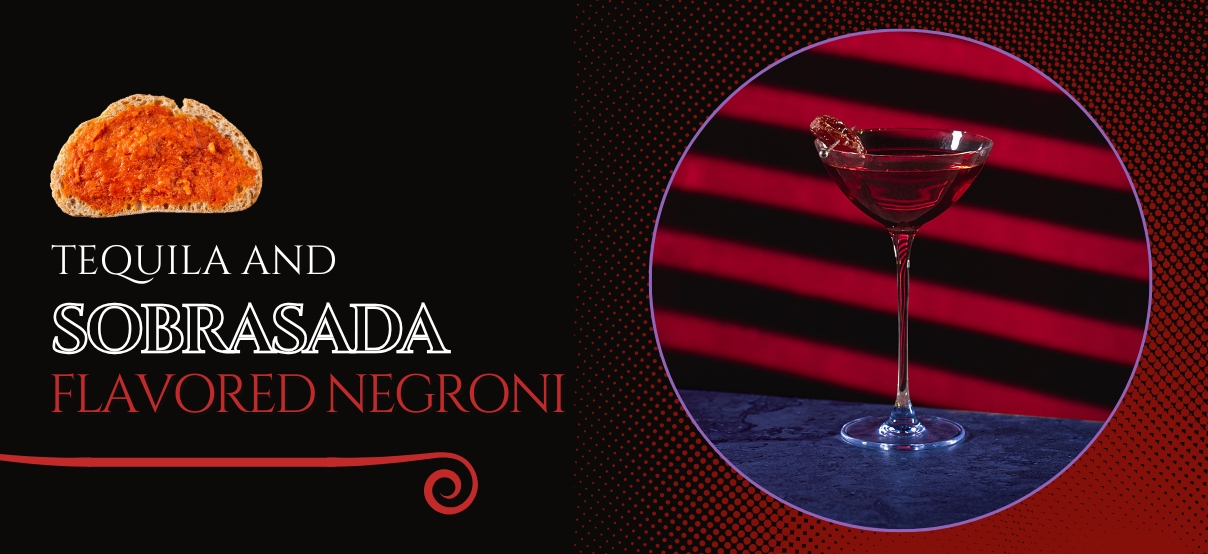 Negroni recipe with tequila and sobrasada, an unusual and bold mix