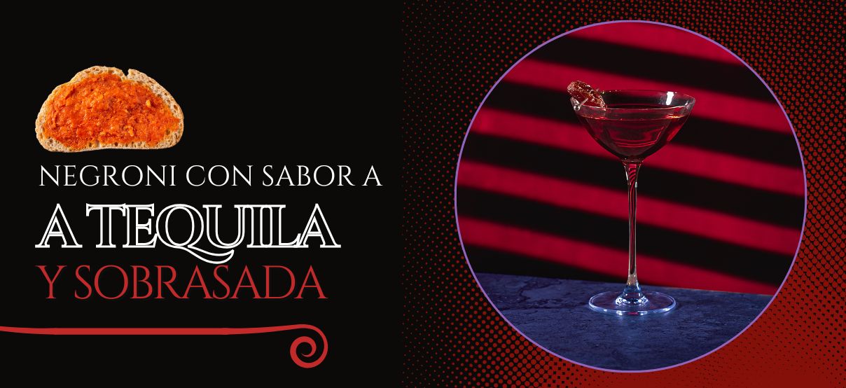 Receta de negroni con tequila y sobrasada, una mezcla fuera de lo común